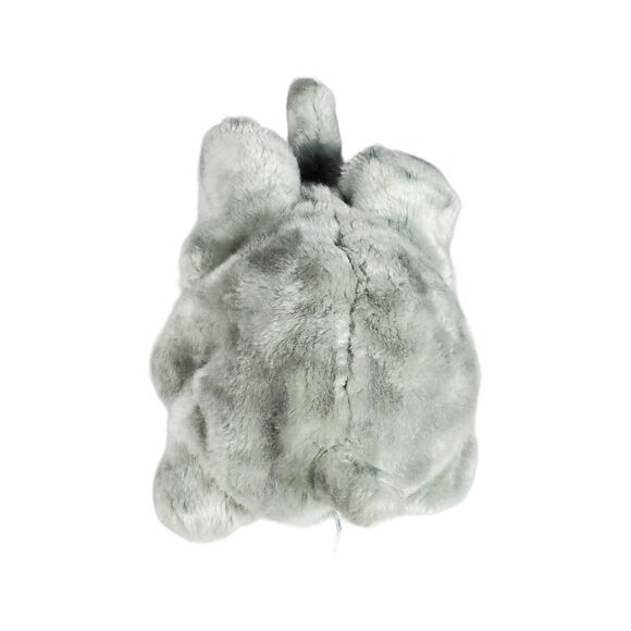 Stuffed Elephant Plush Gray Furry Fluffy Big Ears Long Trunk SKM Enterprises - Picture 3 of 8
